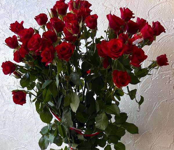 Букет кущових троянд №13